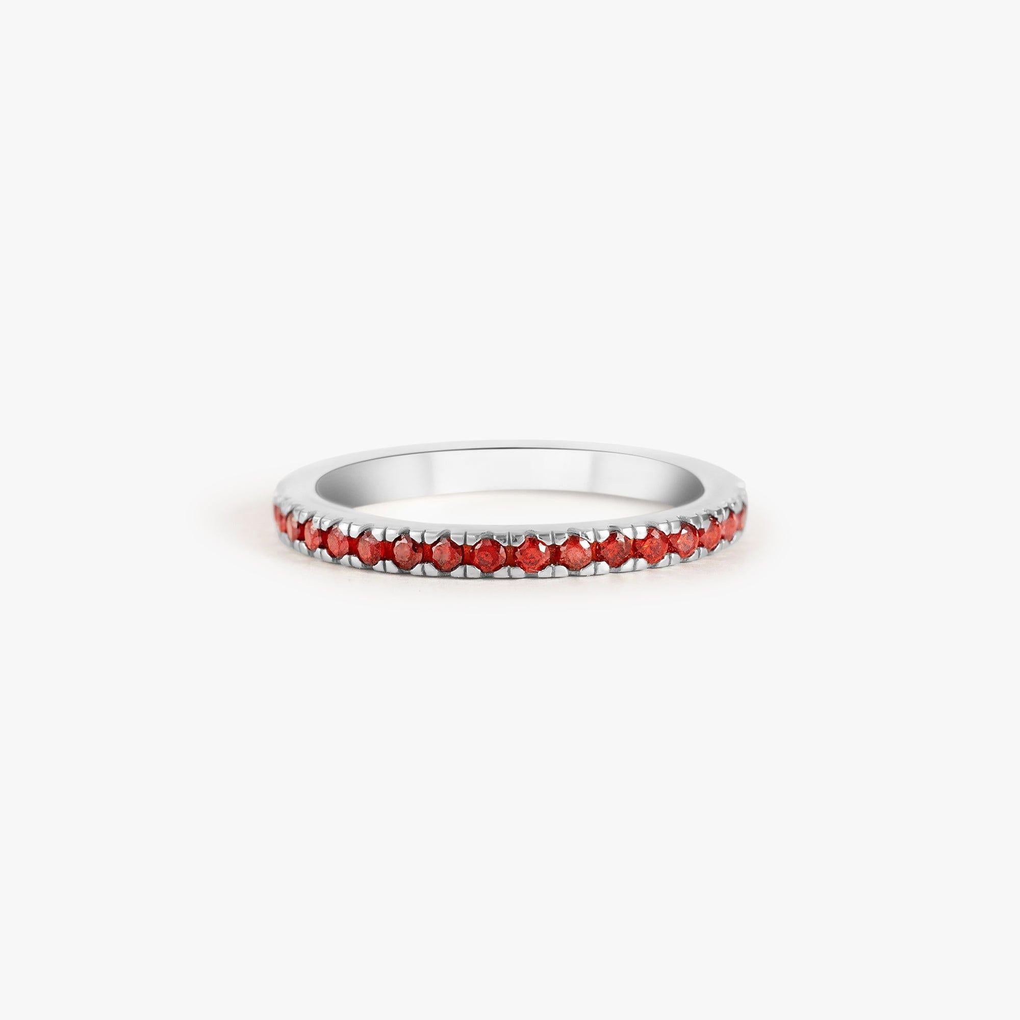 Garnet eternity bands discount