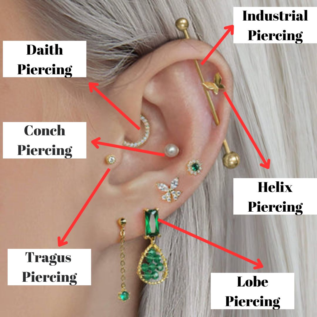 15 Stunning Ear Piercing Types & Guide for First-Timers – EricaJewels
