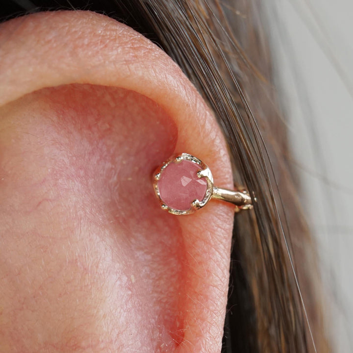 Édition limitée | Boucles d'oreilles Huggie Hoop avec pierres précieuses naturelles