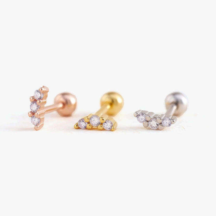 18G Tiny Alexandrite Cluster Screw Back Earrings