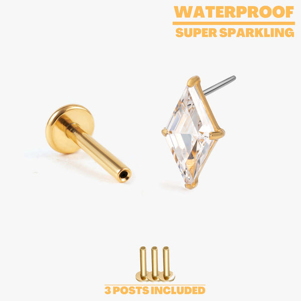 Vera - Crystal Diamond Push Pin Flatback Stud