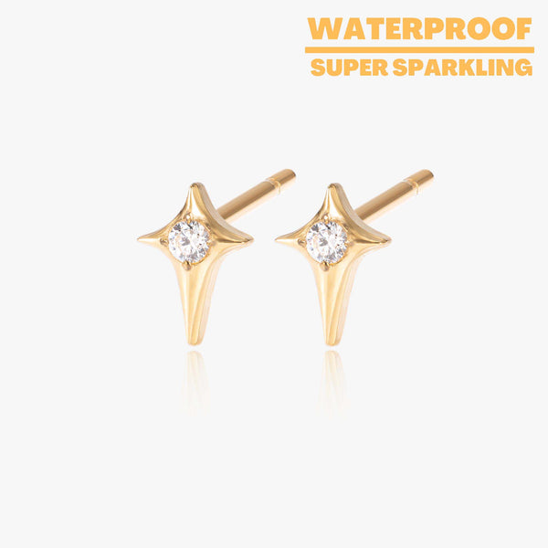 Stella - Crystal Star Titanium Stud Earrings