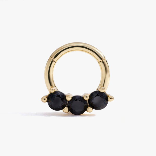 Black 3A CZ Daith Jewelry & Septum Rings