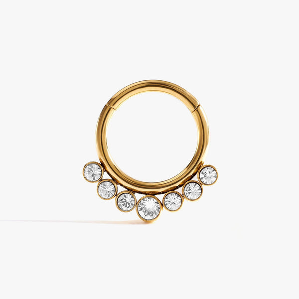 Hinged Crystal 3A CZ Daith Earring & Septum Rings