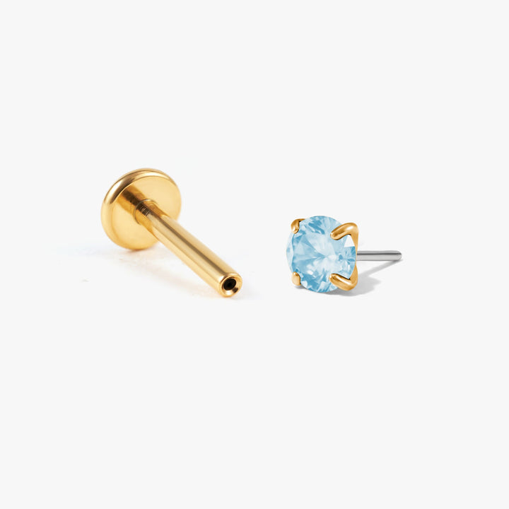 Tiny Twinkle Multi-color Push Pin Stud-Gold