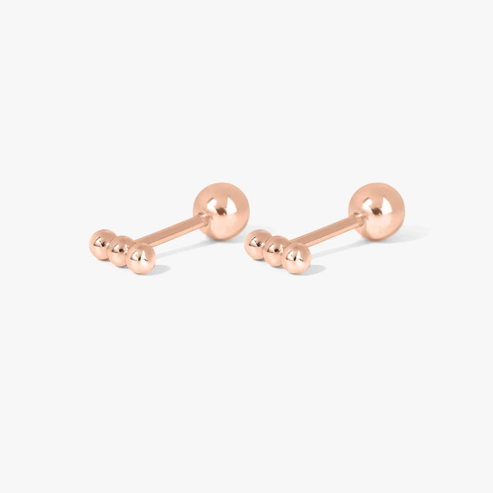 Rose Gold-stering silver screw back