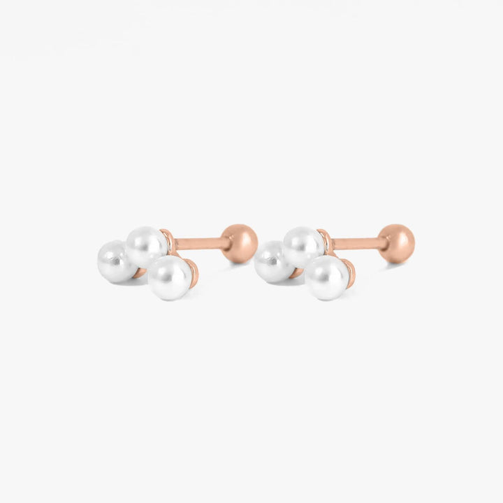 Rose Gold-stering silver screw back