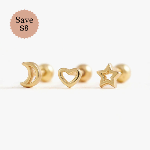 Buddle Gift Set & Plain Earring Set