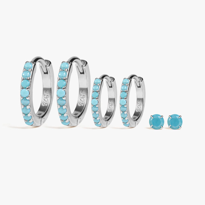 silver turquoise earrings