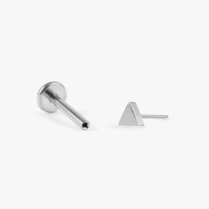 Mini Plain Triangle Push Pin Piercing Earring