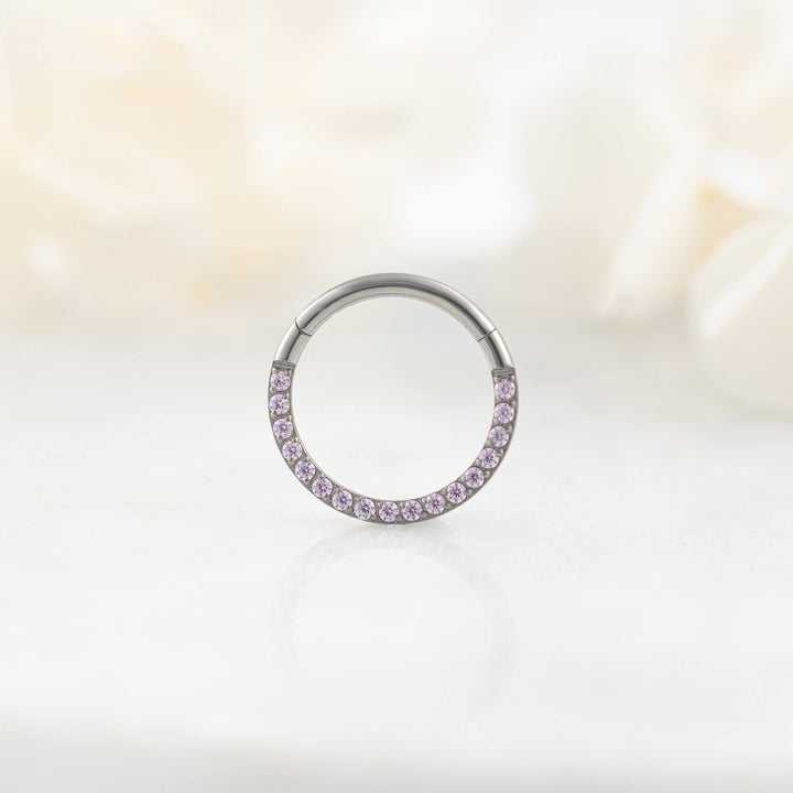 8MM and 10MM Amethyst Purple Daith Hoop - Erica Jewels