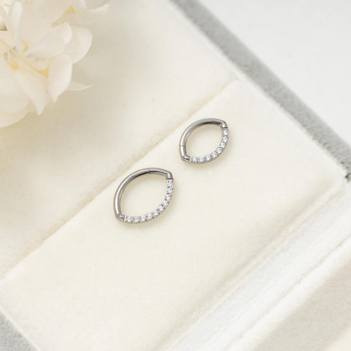Marquise Shape Daith Earring - Erica Jewels