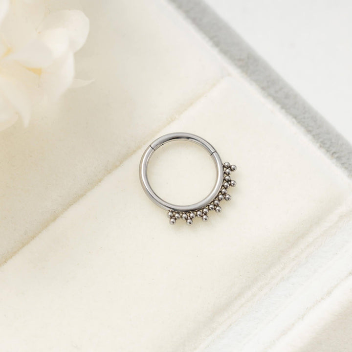 16G Titanium Plain Beaded Daith Jewelry & Septum Rings