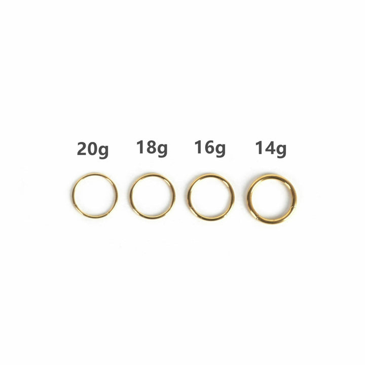 Seamless Clickers/Cartilage Hoop Earrings 14g - EricaJewels