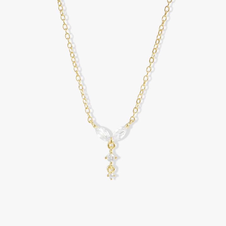 Crystal 5A CZ Princess Magic Wand Pendant Necklace