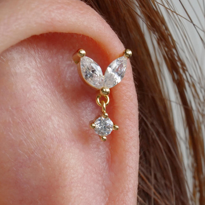 leaf drop earrings
