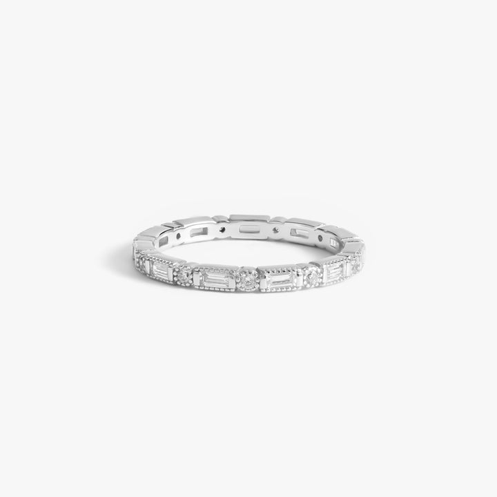 Steampunk Chic Sterling Silver Geometric Ring-EricaJewels