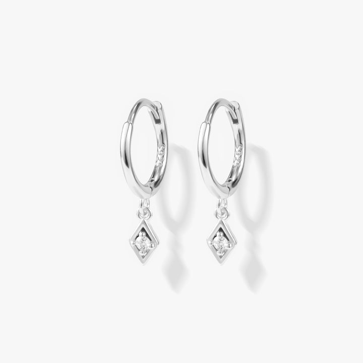 rhombus hoop earrings