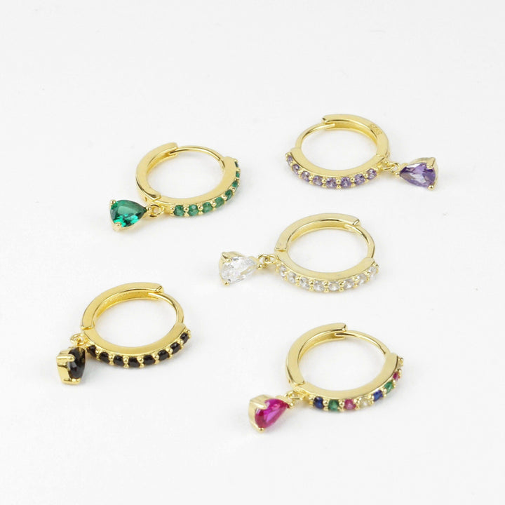 emerald teardrop earrings