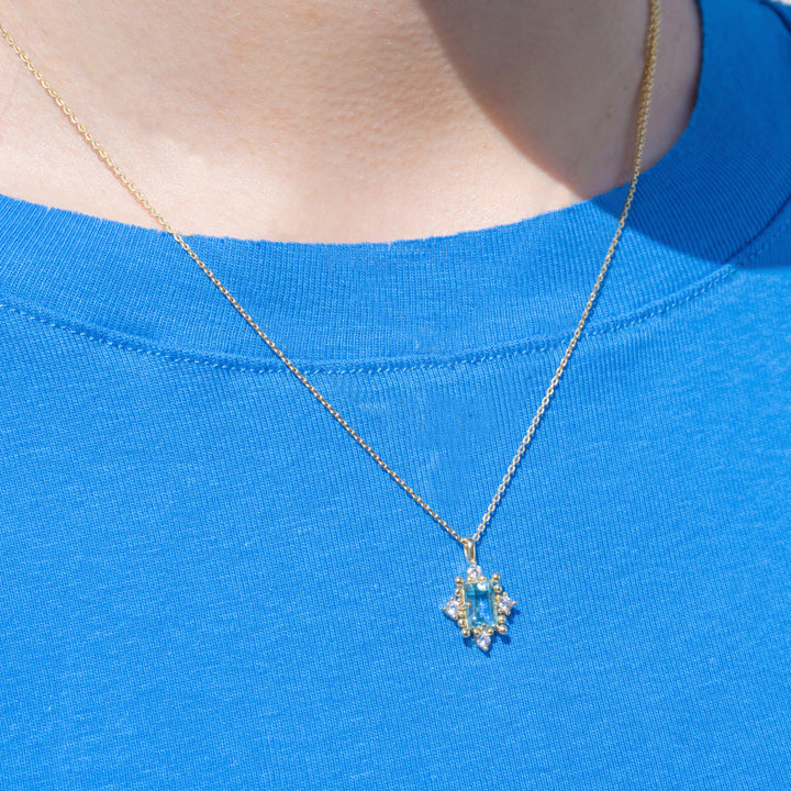 Fine Blue Topaz Necklace | Opulent Ocean Hues