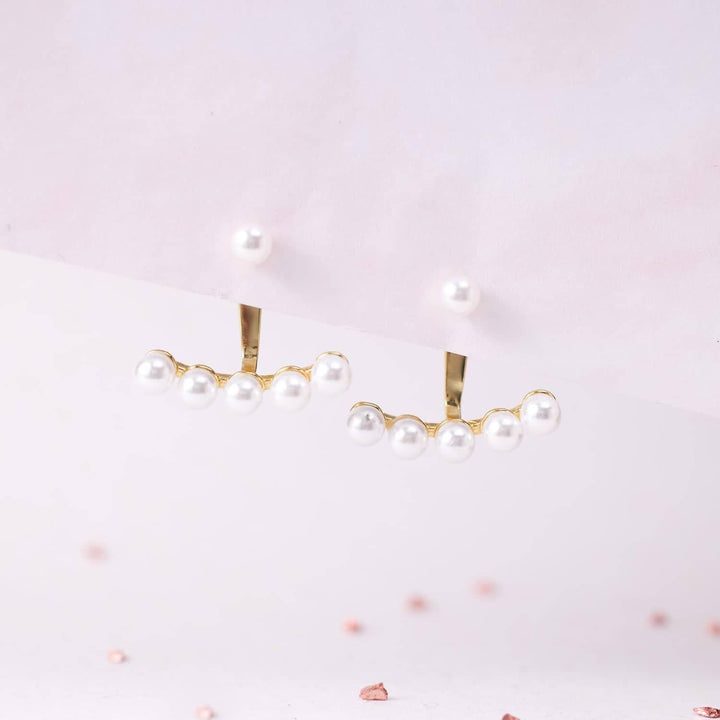 Front Back Stud Earring & Pearl Earrings - EricaJewels
