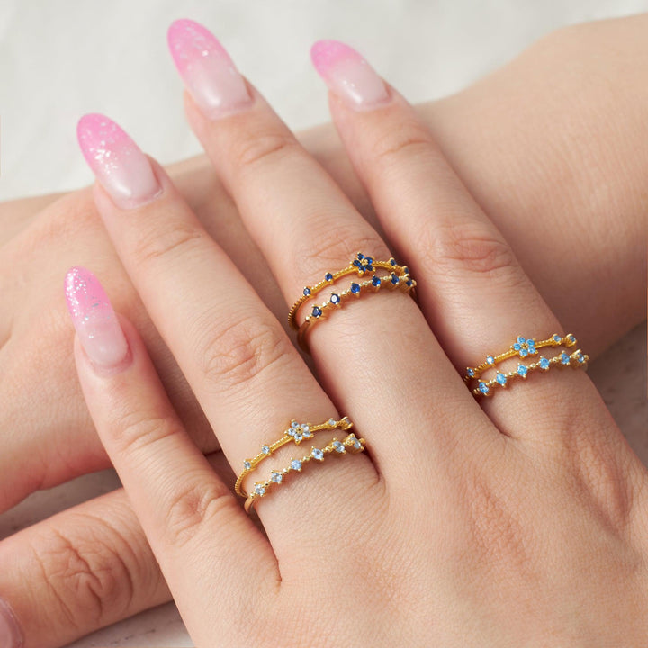 aquamarine eternity ring