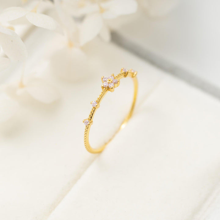 Pink Engagement Rings | Pink Flower Ring