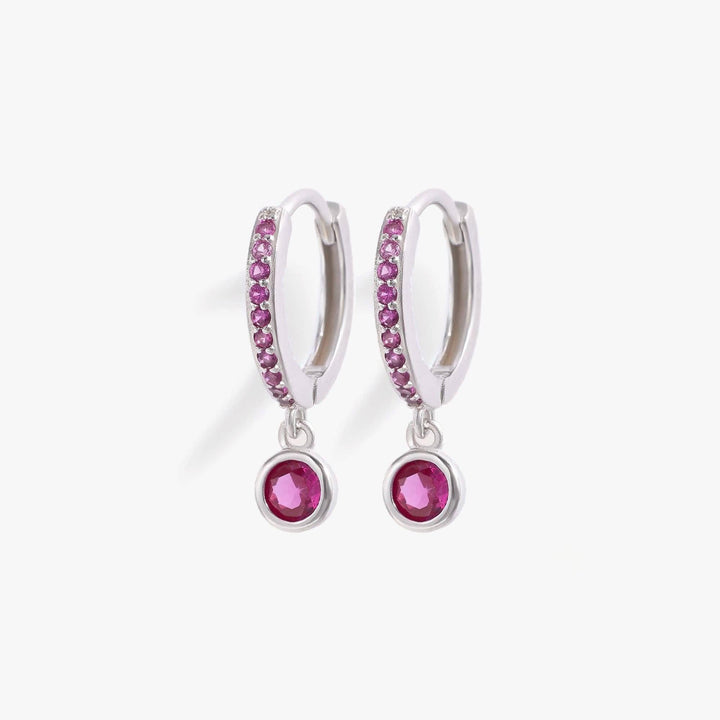Buy Ruby Hoop Earrings Online | Rose Gold Hoop Earrings | Ruby Earrings – EricaJewels