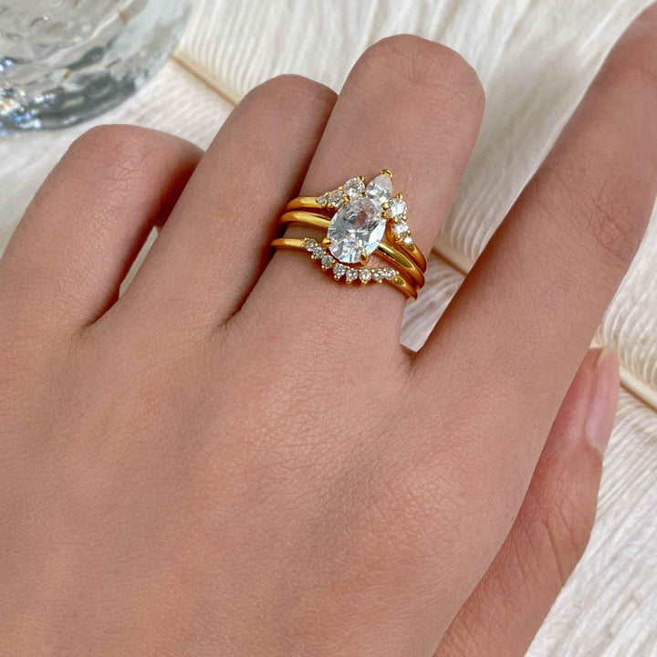 925 Sterling Silver Diamond Crown Ring