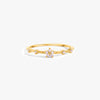 Dainty Pink 3A CZ Flower Gold Engagement Ring