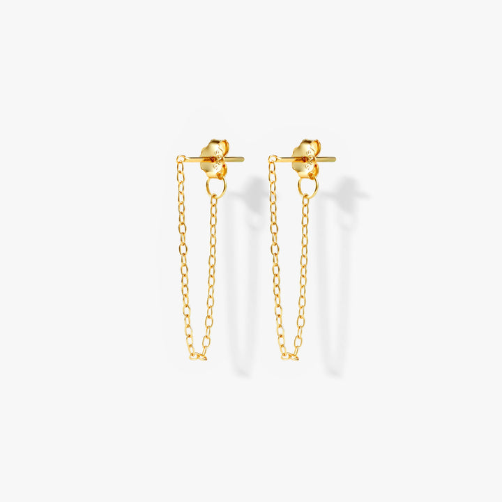 Dangly Chain Mini Stackable Stud Earrings