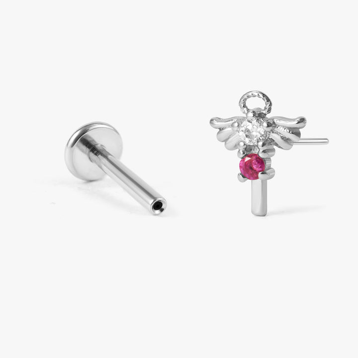 angel silver earring