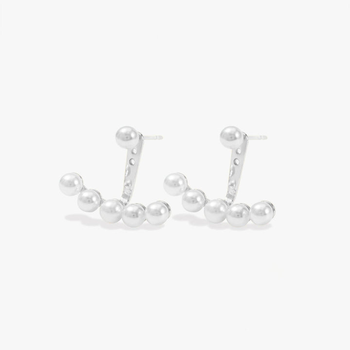 Pearl Custers Front Back Stud Earrings-EricaJewels