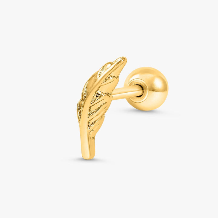 Plain Essential Feather Flat Back Piercing Stud