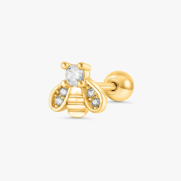 Humble Bee Crystal 3A CZ  Flat Back Piercing Stud