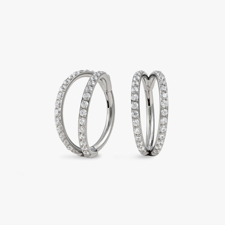 16G Double Layer Cartilage Hoop Earrings Erica Jewels – EricaJewels