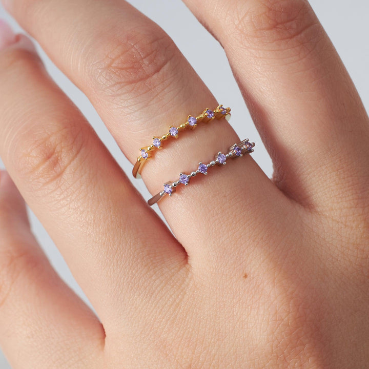 amethyst eternity ring