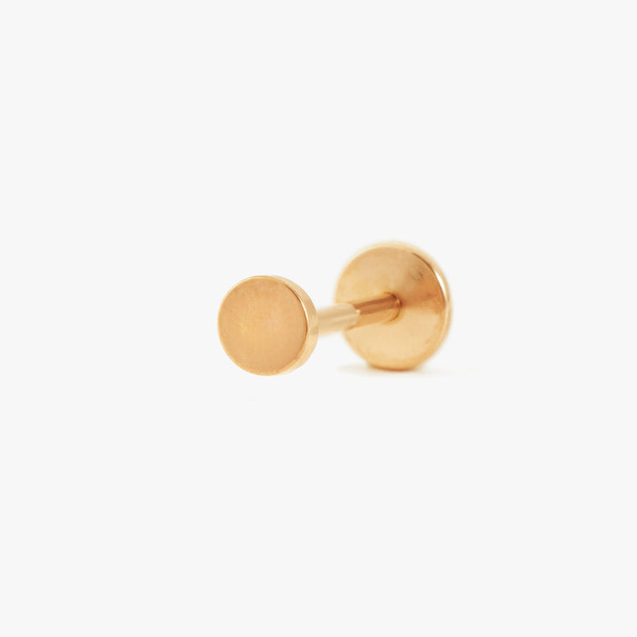Mini Plain Disc Push Pin Piercing Ohrring