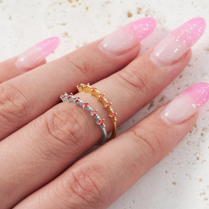 Garnet Red Eternity Ring