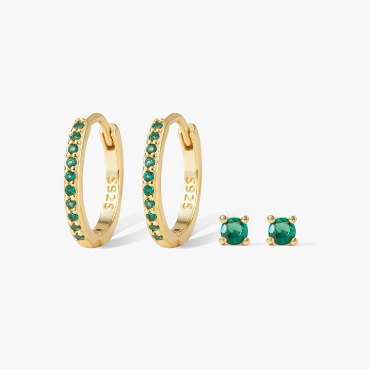green earrings