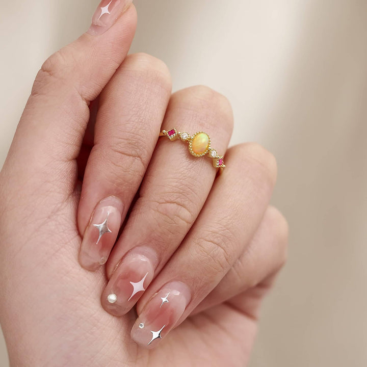oval opal ring