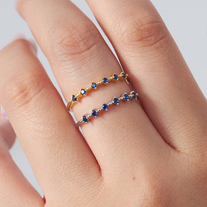 blue sapphire eternity ring 