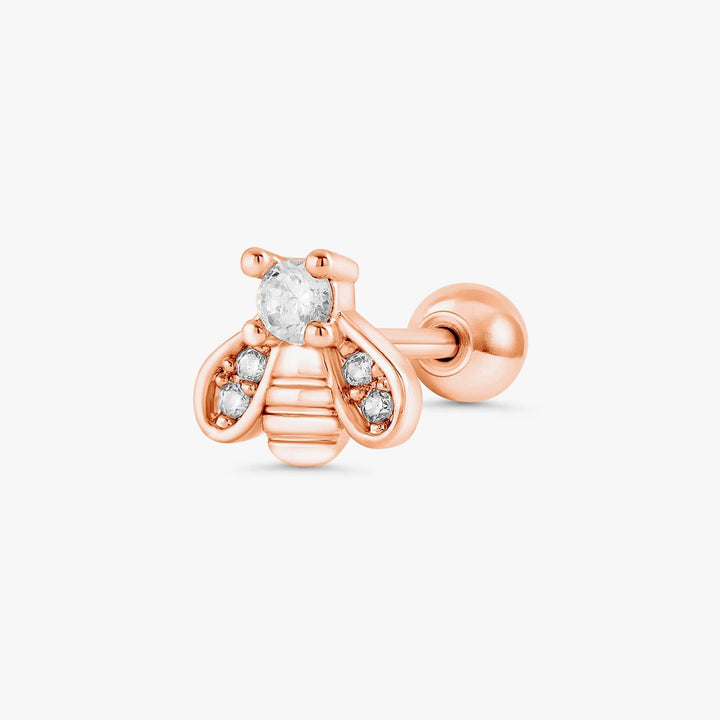 Humble Bee Crystal 3A CZ  Flat Back Piercing Stud