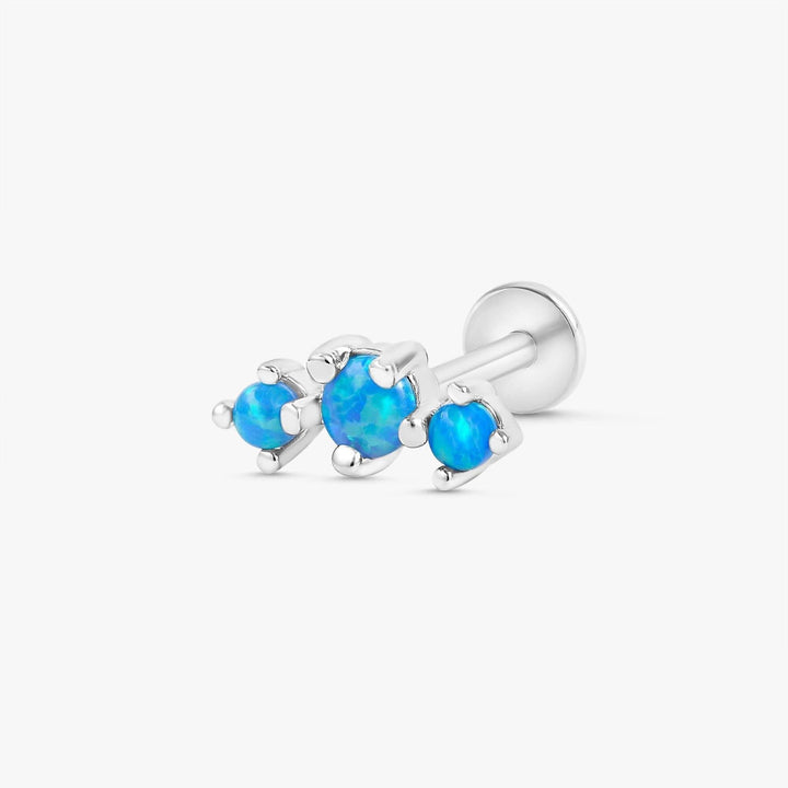 Blue Opal Stud Earrings - EricaJewels