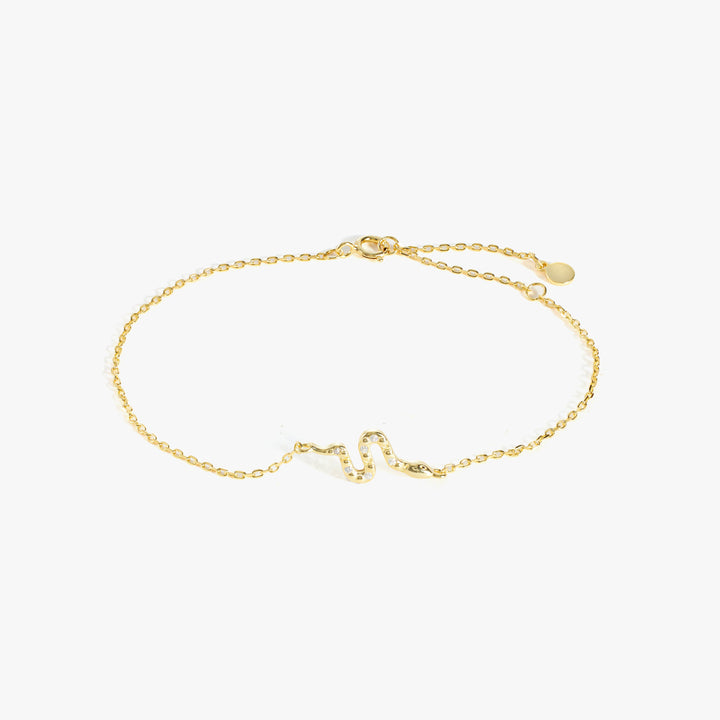 Gold Thin Snake Bracelet | Stacking Bracelet