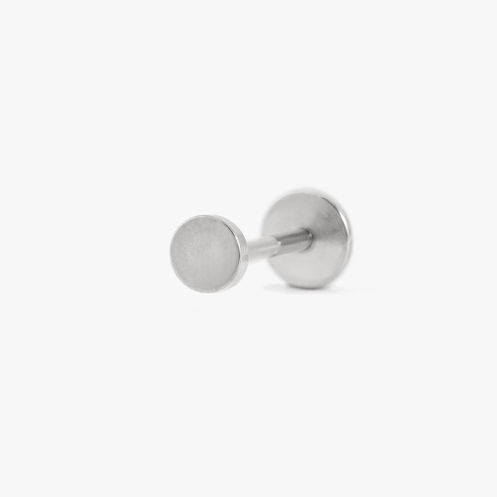 Mini Plain Disc Push Pin Piercing Ohrring