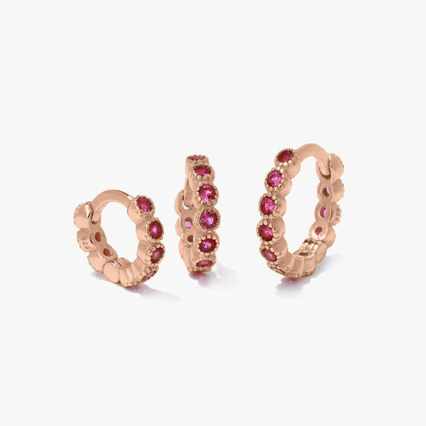 Rose Gold-Hoop with sizes