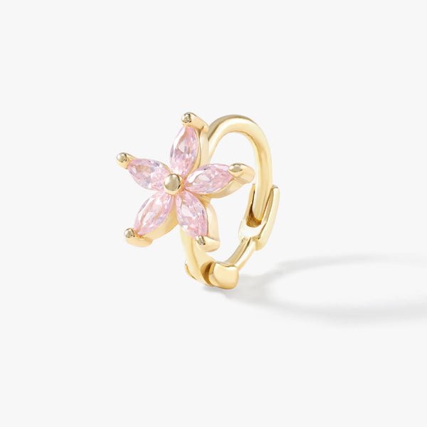pink flower earrings