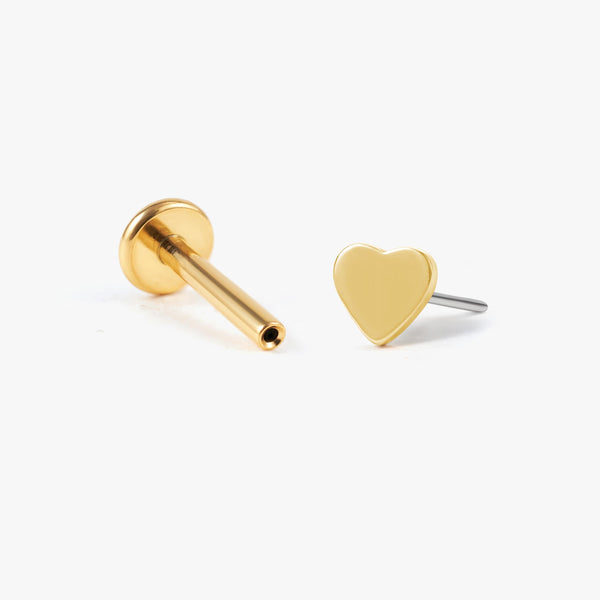 gold heart earrings