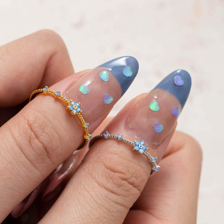 Aquamarine Gold Ring | Dainty Aquamarine Ring